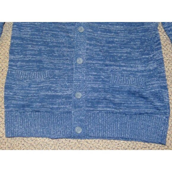 Mens Cardigan Sweater Large Urban Pipeline Navy Marled Long Sleeve Button Up - Picture 3 of 4
